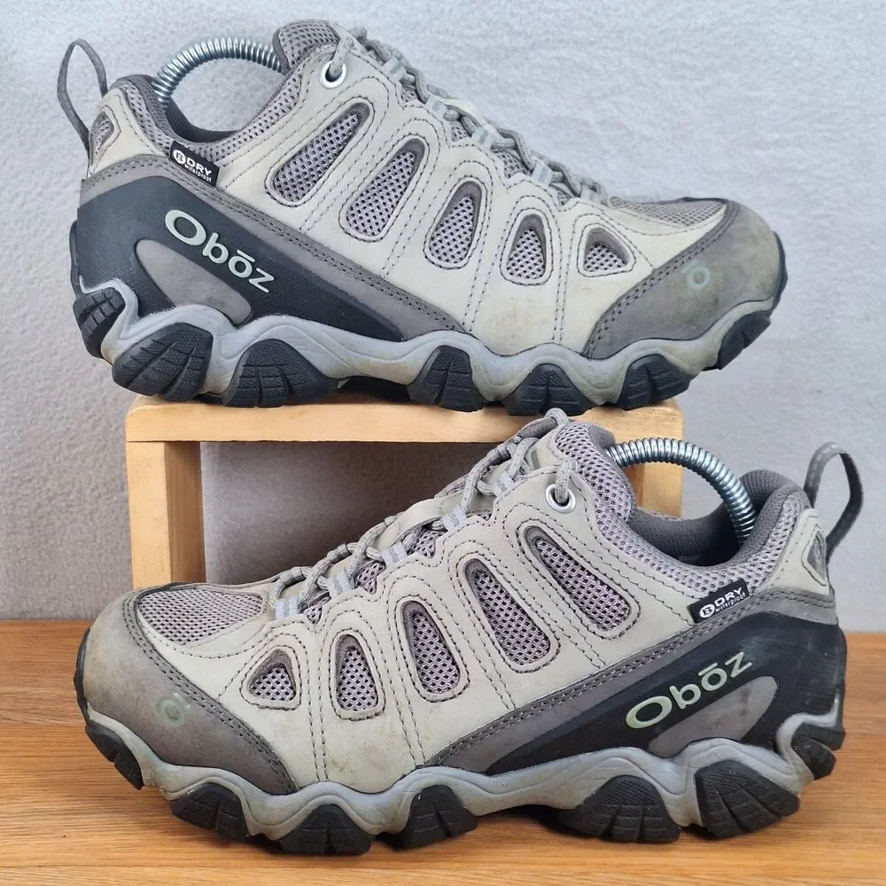 Oboz Sawtooth II Low Women's 9.5 Wide EU 41 Waterproof Hiking Shoes Tan Leather